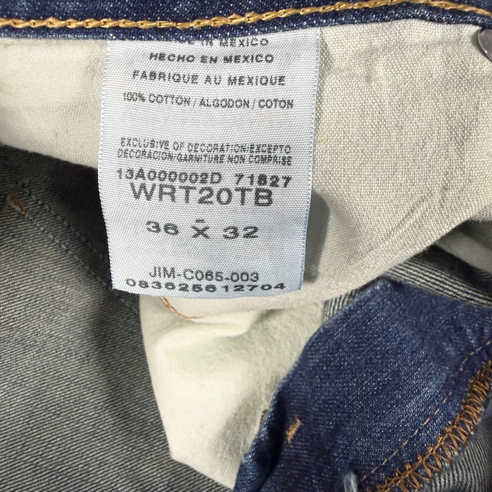 Wrangler Retro Boot Cut Jeans Mens 36x32 Medium Wash Blue Denim WRT20TB - Picture 5 of 12